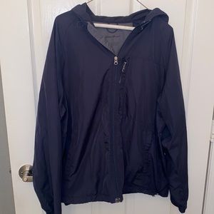 Eddie Bauer navy mens rain jacket size M